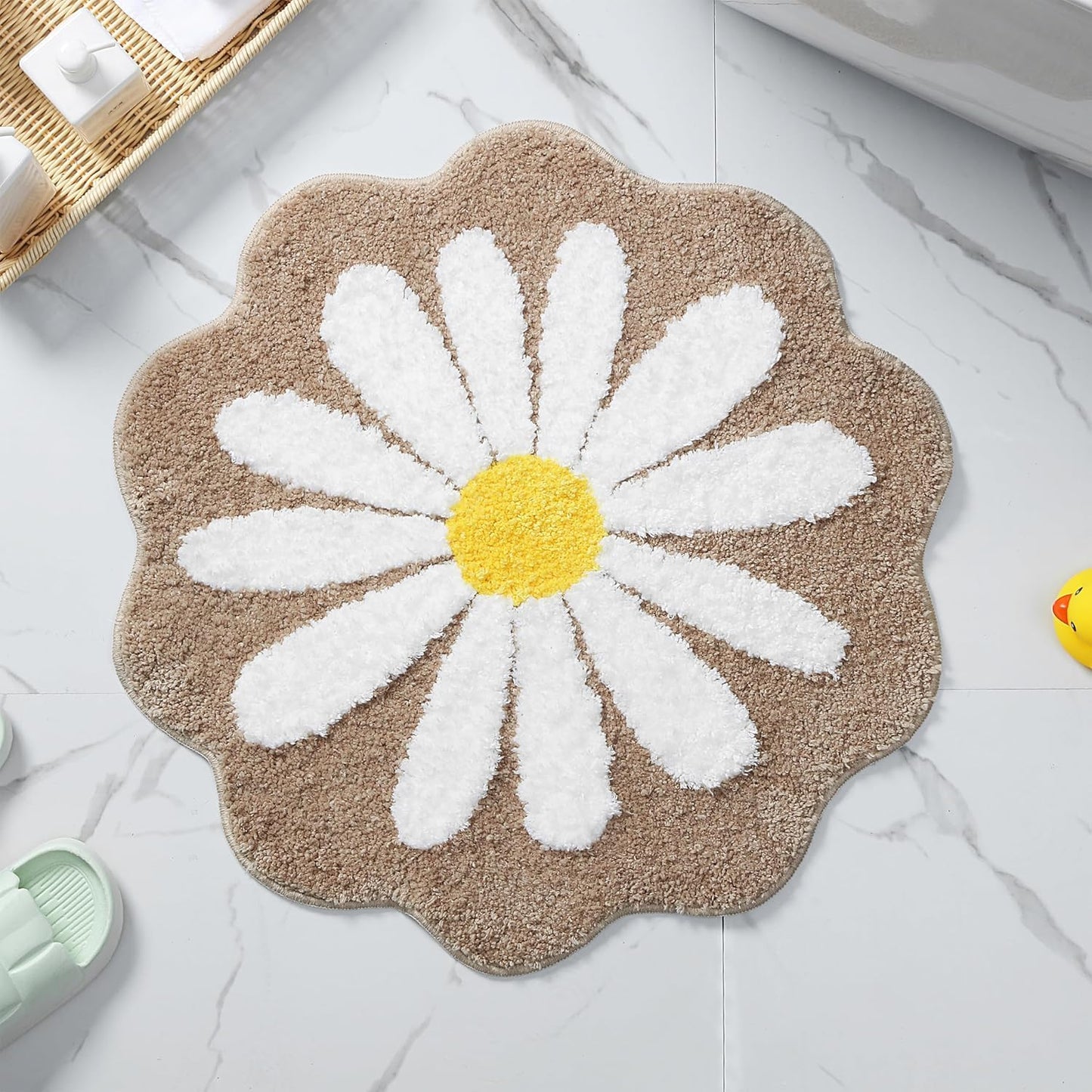 Abstract Non-Slip Washable Bath & Door Mat Rug | Quick Dry, Easy Clean Floor Mat for Home, Bathroom, Indoor/Outdoor