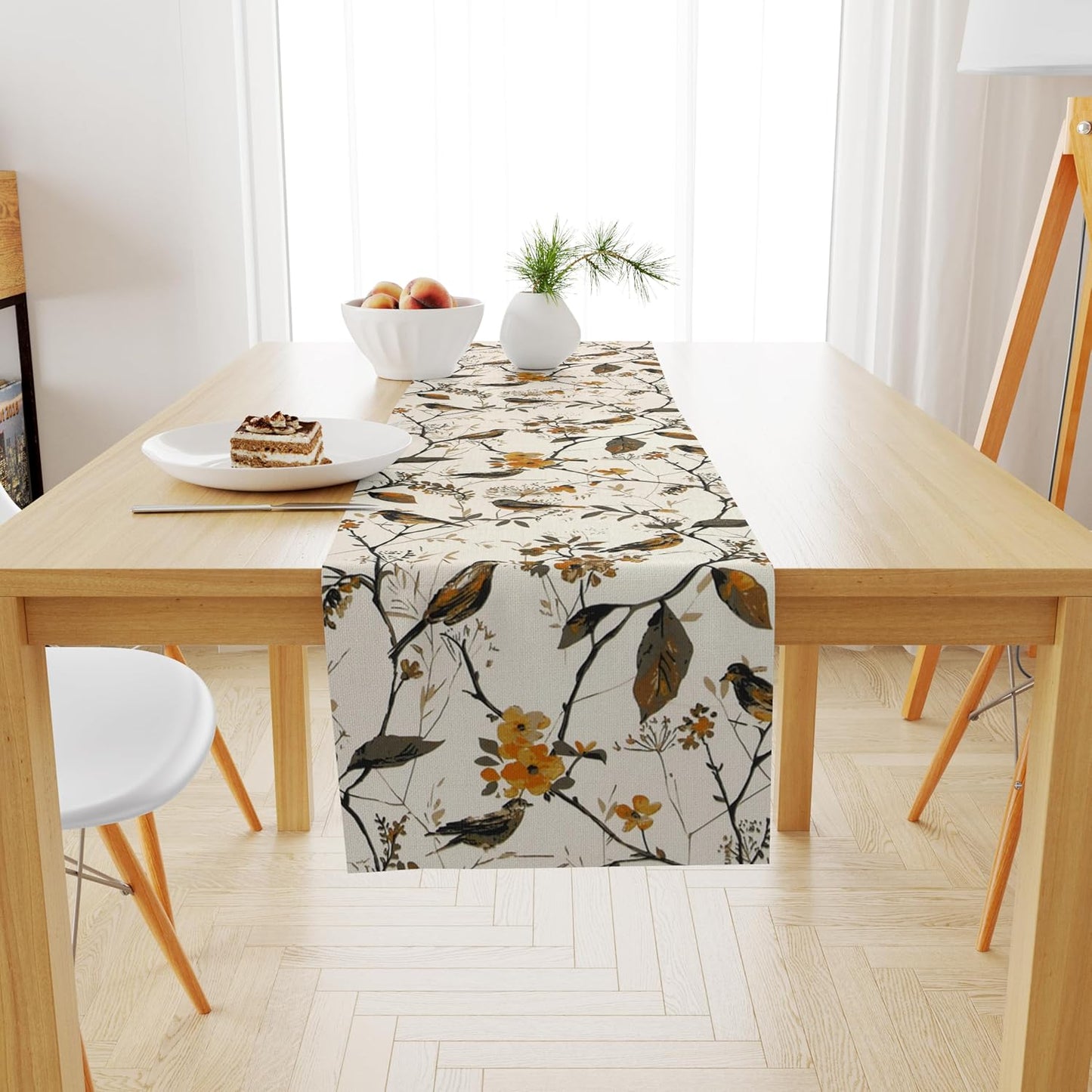 Bedrukte tafelloper – Decoratief tafellinnen – Katoenen canvas antislip – 33x183 cm