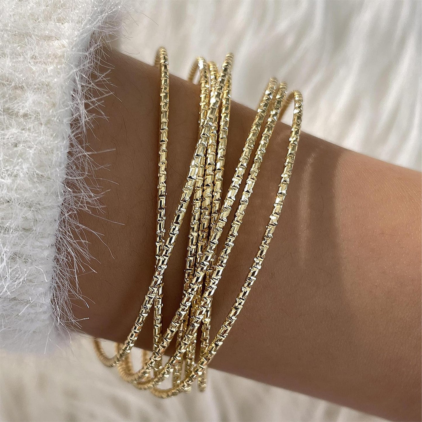 Geometric Double Twisted Kada Bangle – Open Cuff Bracelet – Gold Plated Finish – Adjustable Fit
