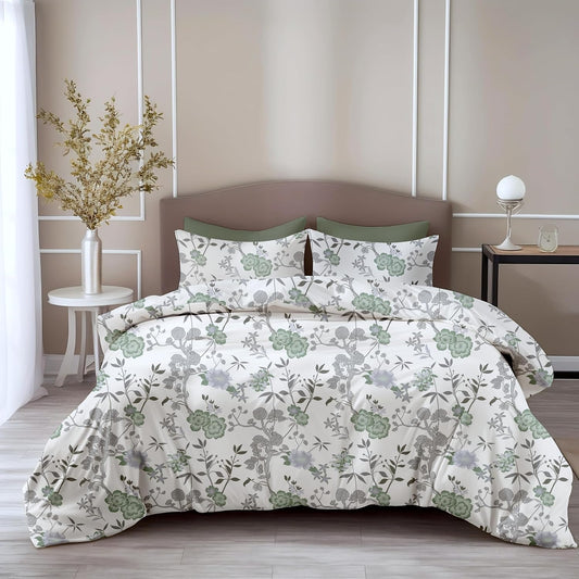 Double Bed Bedsheet Set - 100% Cotton 144TC - Soft & Breathable, 2 Pillow Covers