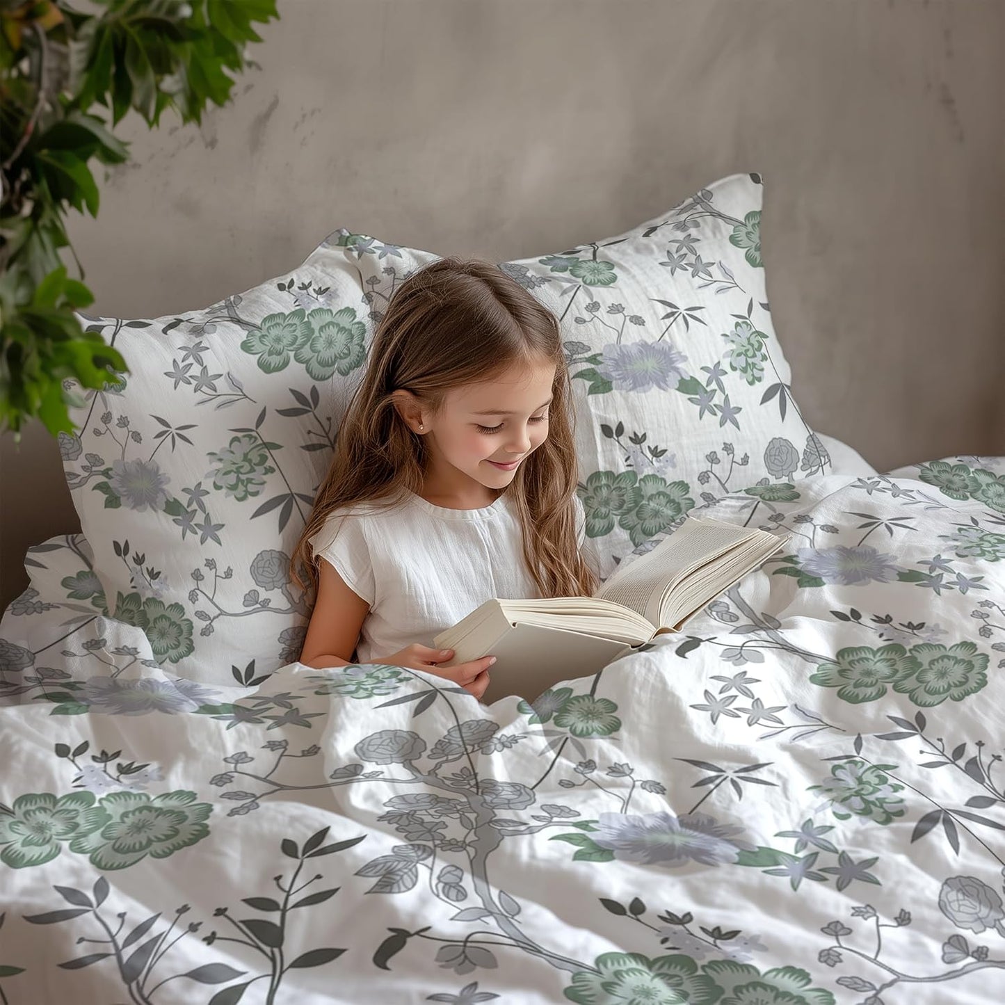 Ensemble de draps pour lit double - 100 % coton 144 fils/cm² - Doux et respirant, 2 taies d'oreiller