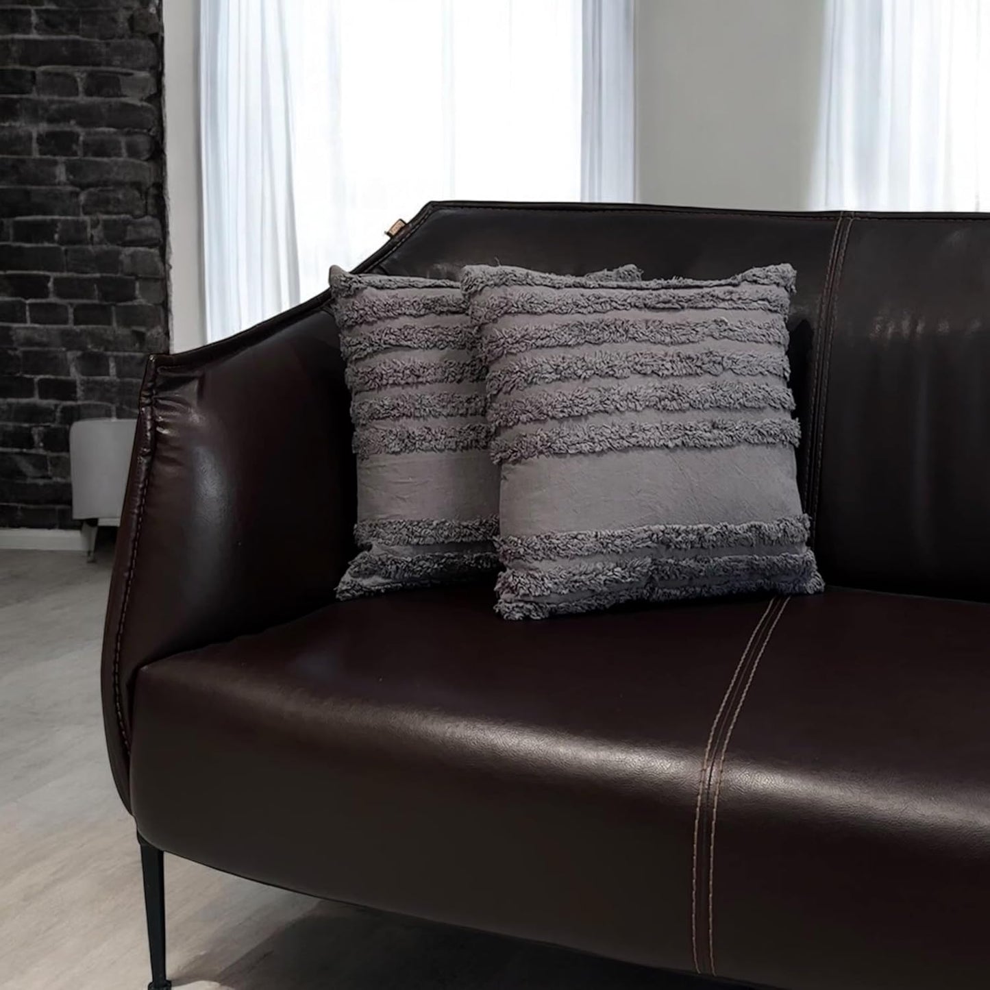 Boho Bohemian Tufted Soft Cushion Cover 16x16 inch Pack of 1 | Decorative Throw Pillow for Sofa Bed Couch