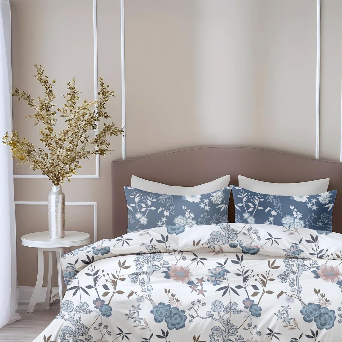 Cotton Bedsheet Set - 144TC Soft & Breathable - Double Bed with 2 Pillow Covers (88x90 In)