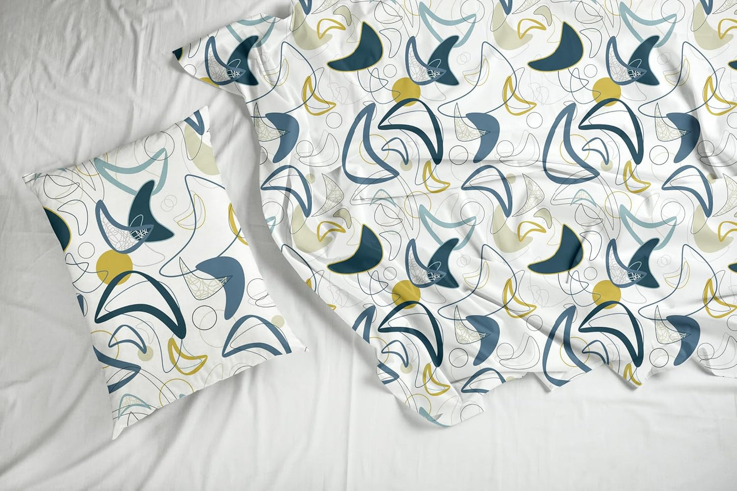 Double Bed Bedsheet Set - 100% Pure Cotton 144TC - 88x90 Inches with 2 Pillow Covers
