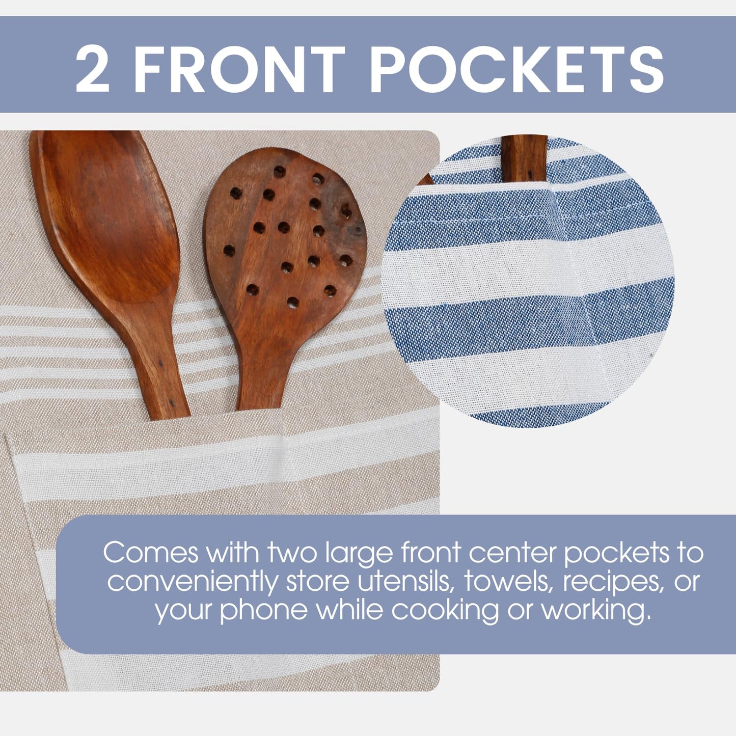 Unisex Cooking Aprons – Professional Kitchen Apron – Waterproof, Oil & Stain Resistant