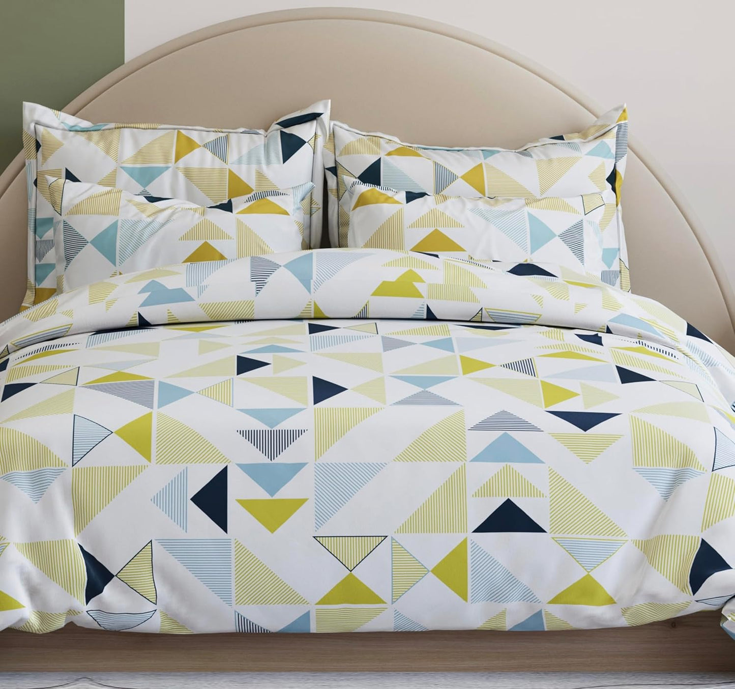 Ensemble de draps-housses pour lit King Size - Coton glacé - 300 fils/cm², bordure élastique (183 x 198 cm)