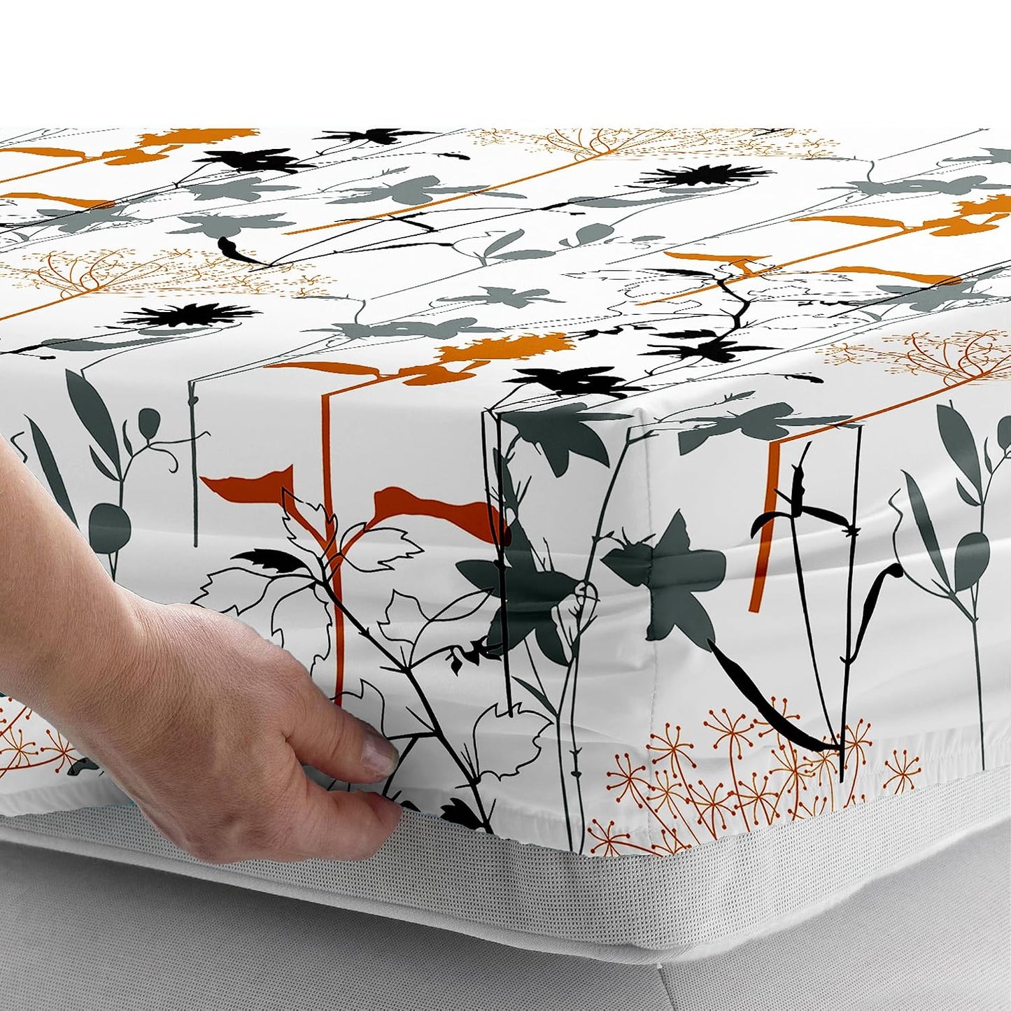 Bedsheet | Air Cotton Fitted Durable | King Size, 182 x 198 cm, White, Set of 3