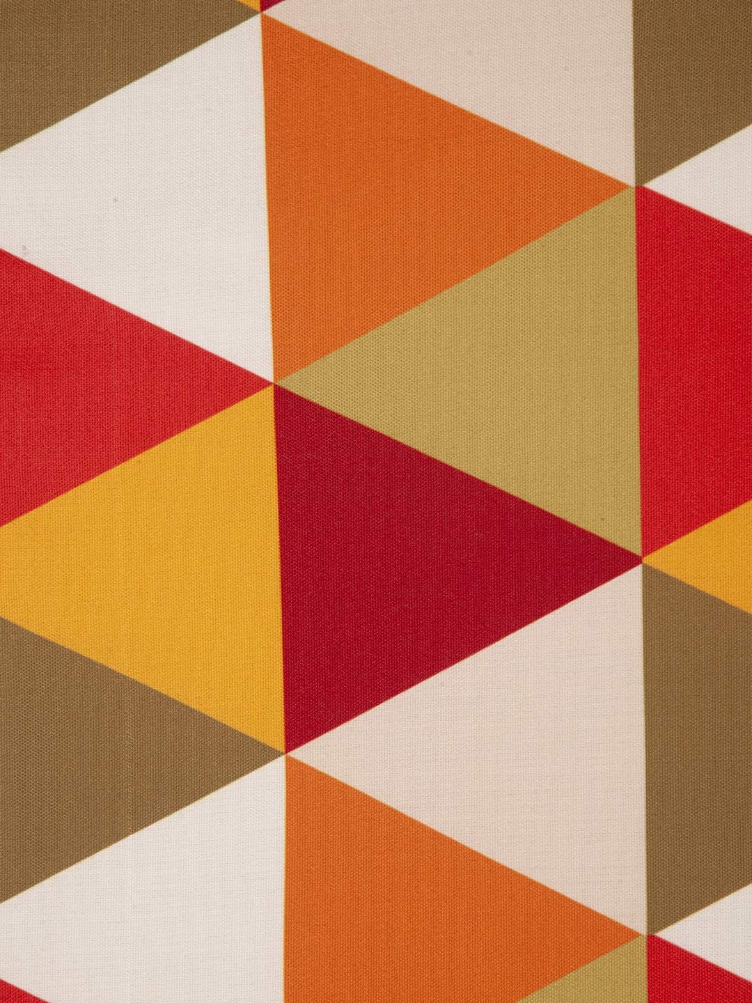 Orange Triangle Pattern HD Printed Washable Poly Cotton Dining Table Runner 13x58 Inch (4-6 Seater) | Kitchen & Home Decor Table Linen