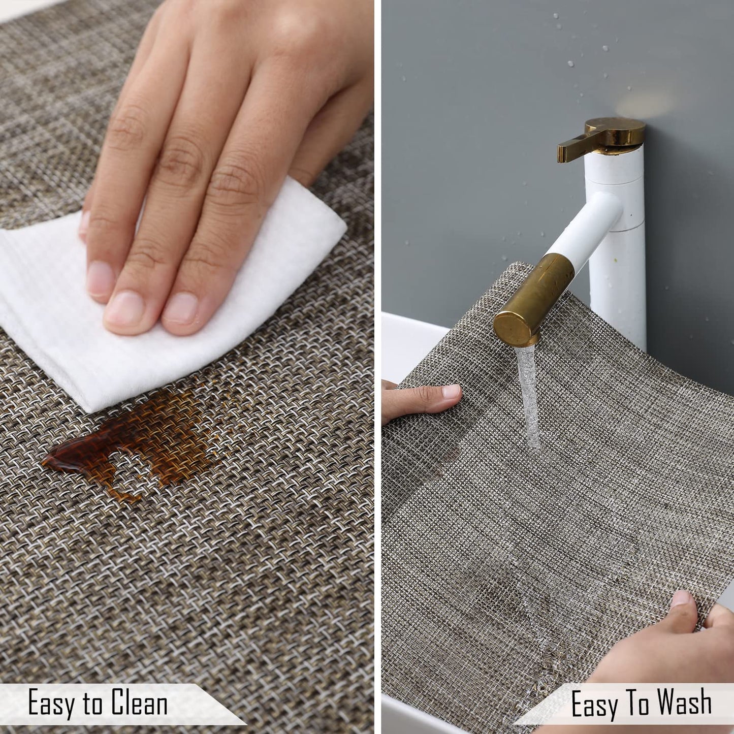 Grey Modern Easy Clean PVC Polyester Table Runner 30x180 cm | Dining TV Cabinet Chest Drawer Decor