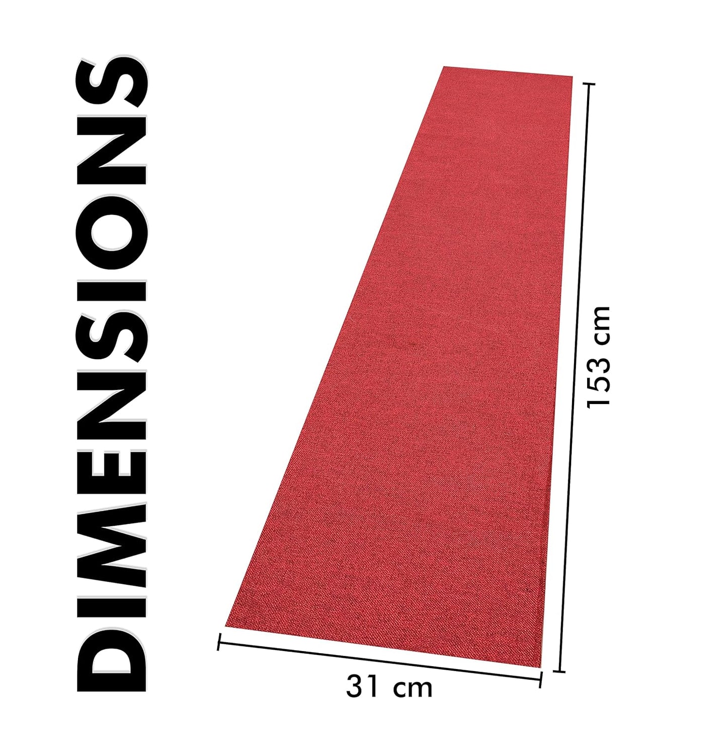 Jute Dining Table Runner (12x60 Inches) - Maroon, Washable Poly Jute Home Decor