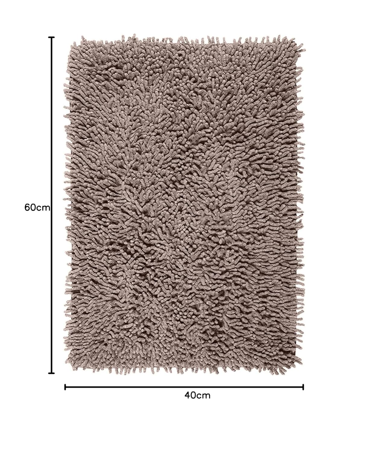 Cotton Shaggy Anti-Skid Bath Mat 40x60cm | Soft, Super Absorbent, Washable Mat for Bathroom, Kitchen, Office