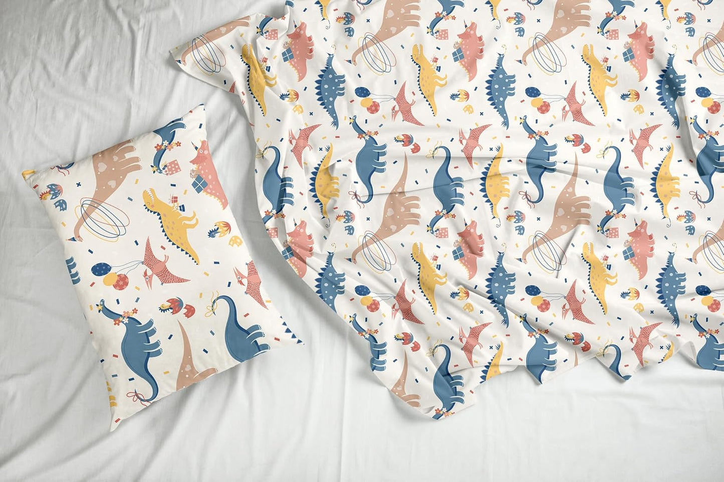 Single Bed Sheet Set - 100% Pure Cotton 144TC - Single with Pillow Cover