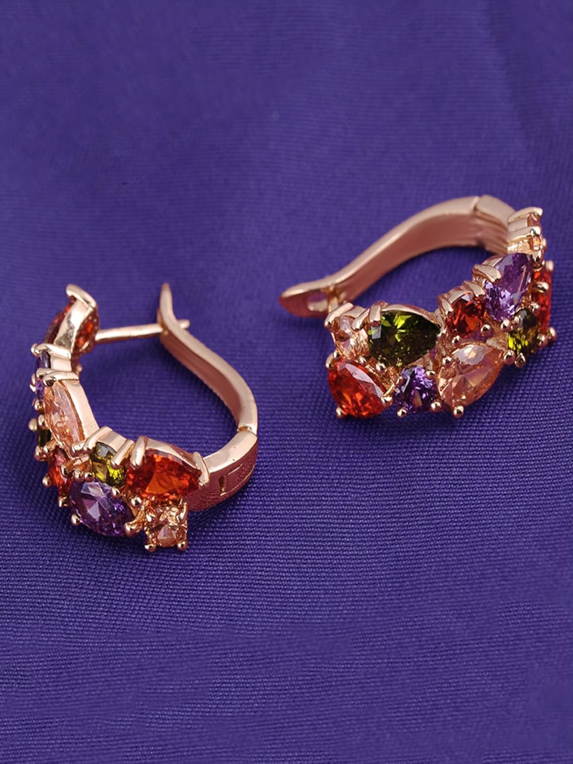 Floral Vine Clip-On Earrings – Swiss CZ – Secure Fit
