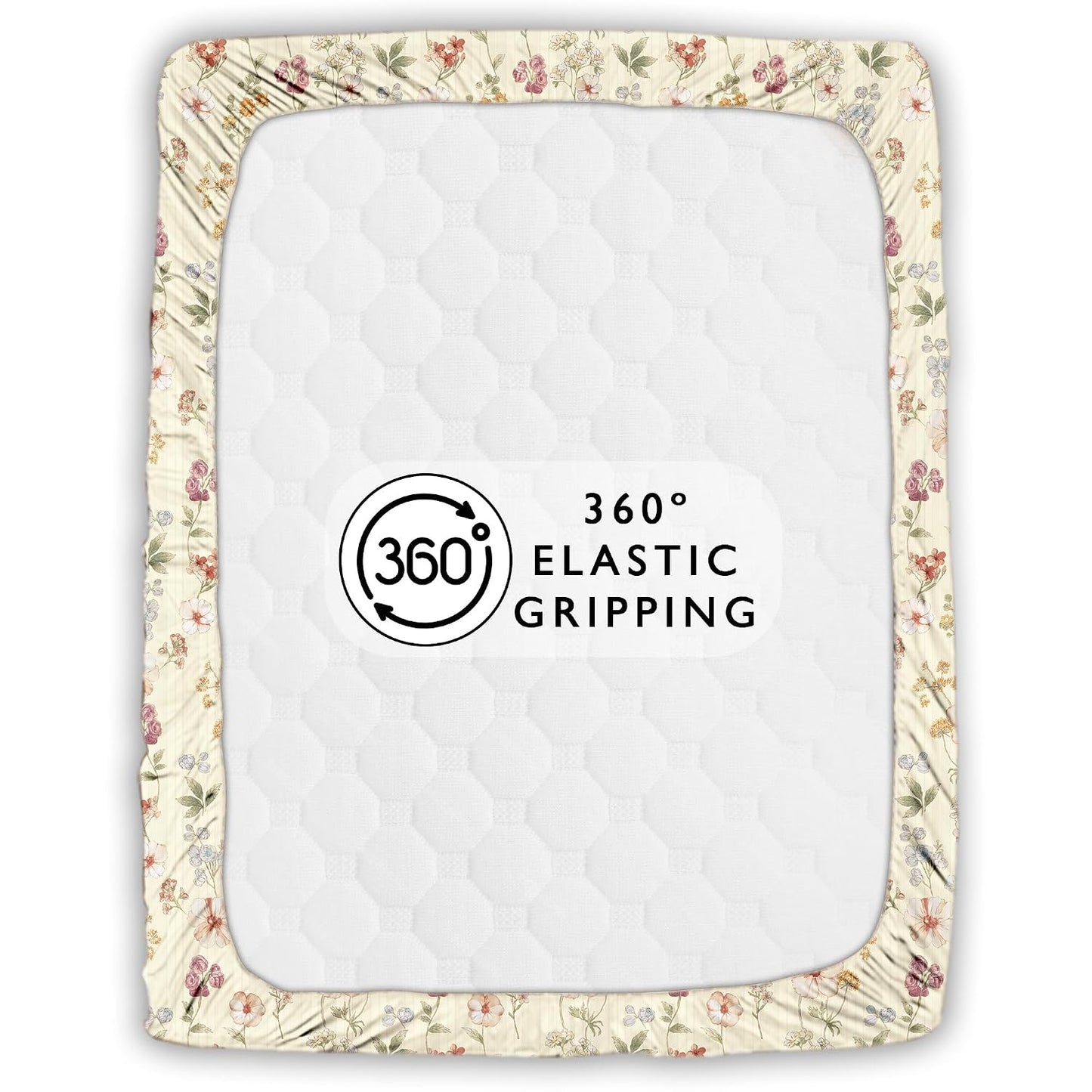 Bedsheet | Cloud Cotton 360 Elastic Fitted | King Size 3-Piece