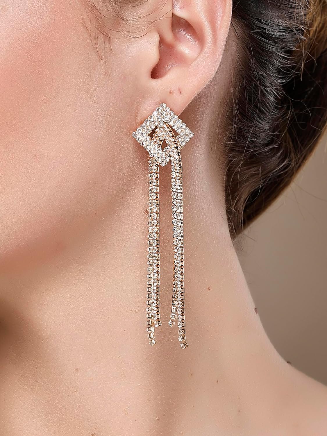 Contemporary Gold Drop Earrings – Women's Jewellery – Gold-Plated Finish – Retail Pack