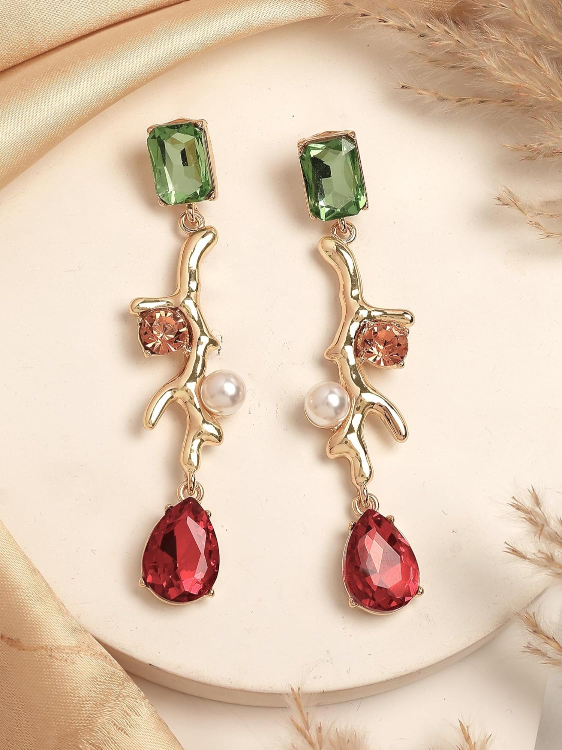 Contemporary Drop Earrings – Gold-Plated Fashion Jewellery – Women's Retail Accessories