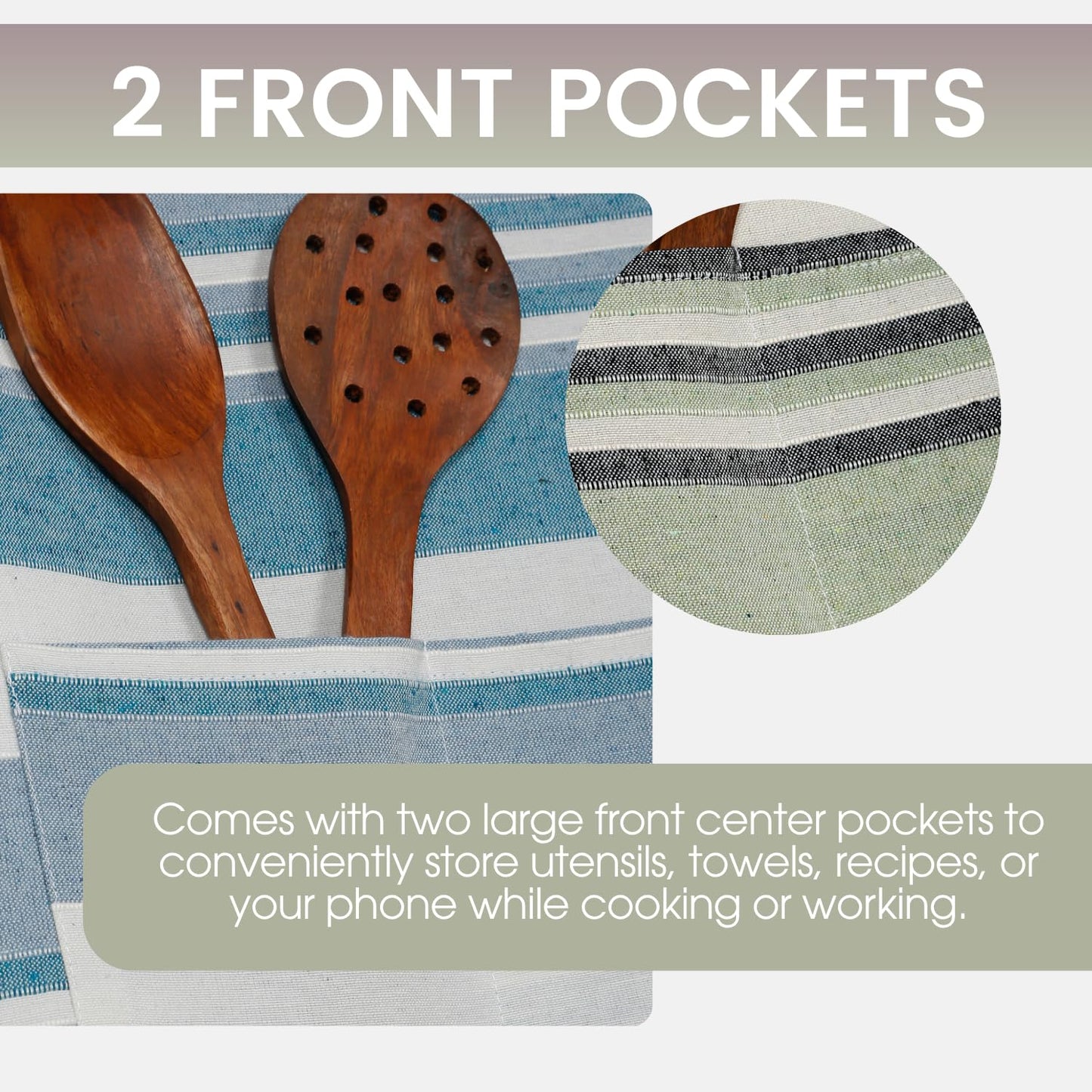 Unisex Cooking Apron – Professional Kitchen Apron – Waterproof, Stain Resistant – Adjustable Fit