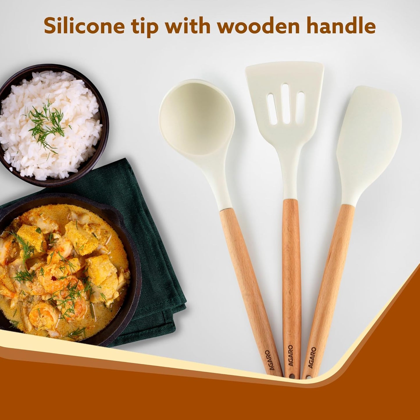 Silicone Spatula Set – Kitchen Utensil – Food-Grade, Heat Resistant, Non-Stick Safe – Large, Set of 3
