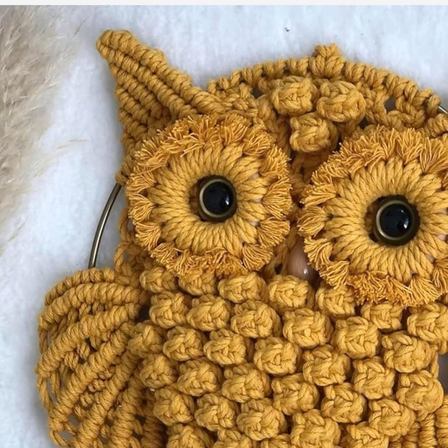 Macramé Owl Wall Decor – Natural Handwoven Cotton