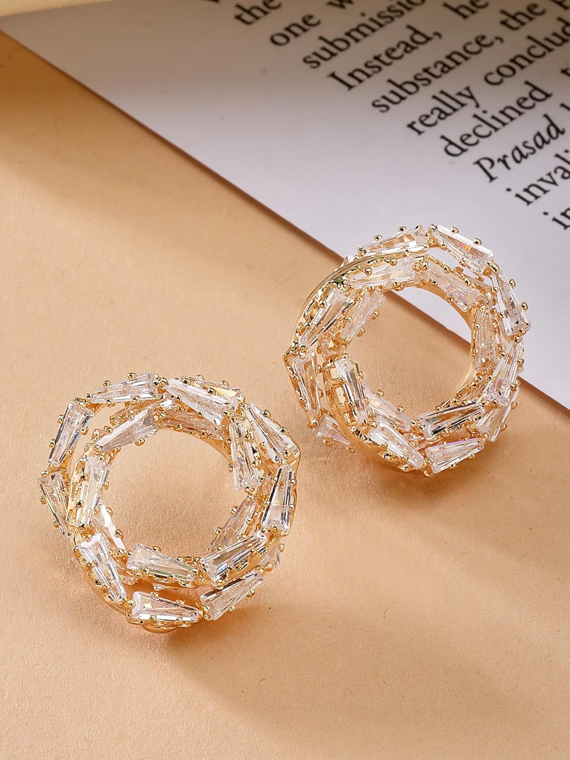 Gold-Plated Stud Earrings – Contemporary Design – Durable Finish – Retail Ready