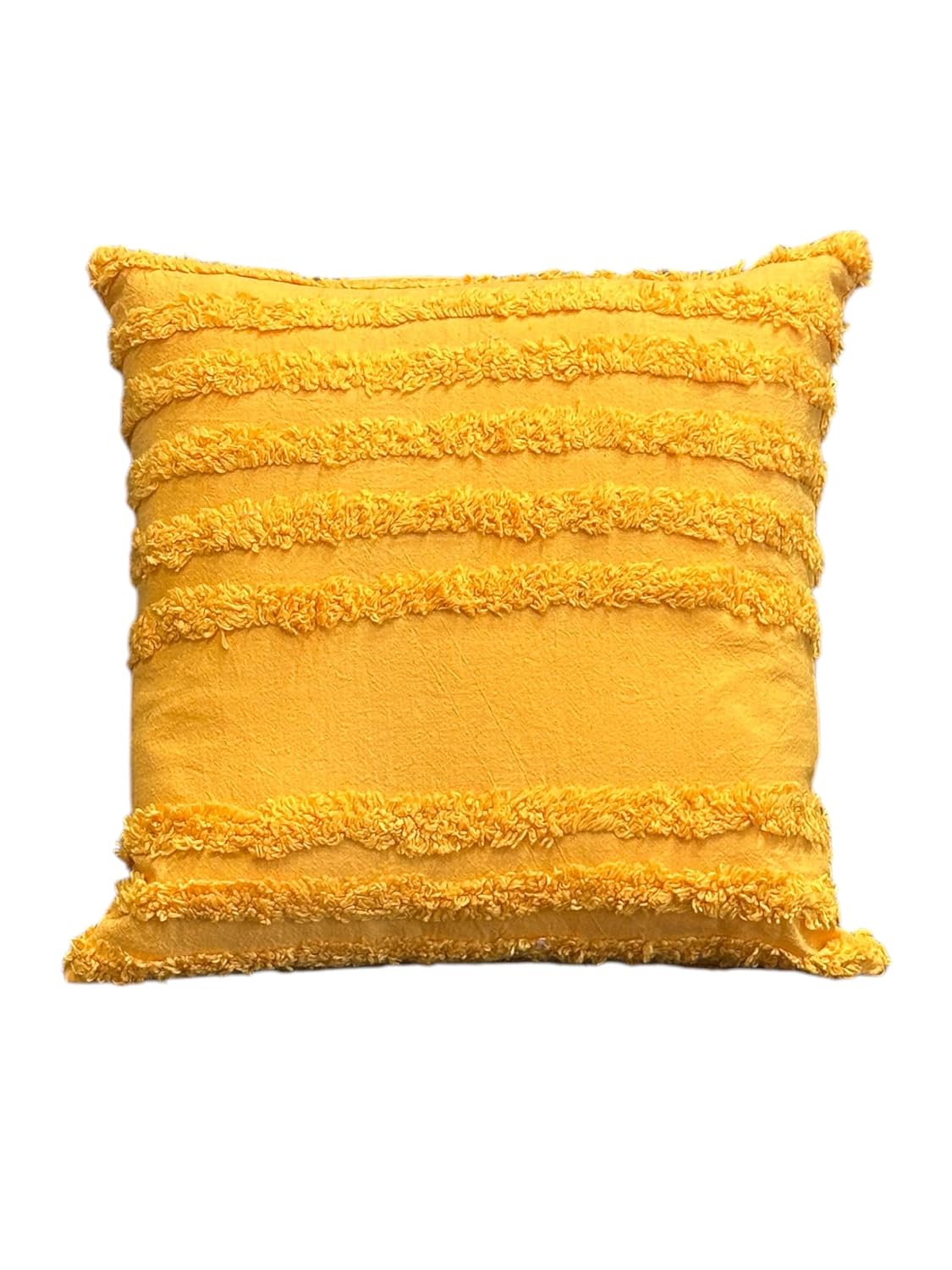 Boho Tufted Sunflower Cushion Cover 16x16 inch Pack of 1 | Decorative Throw Pillow Case for Sofa Bed