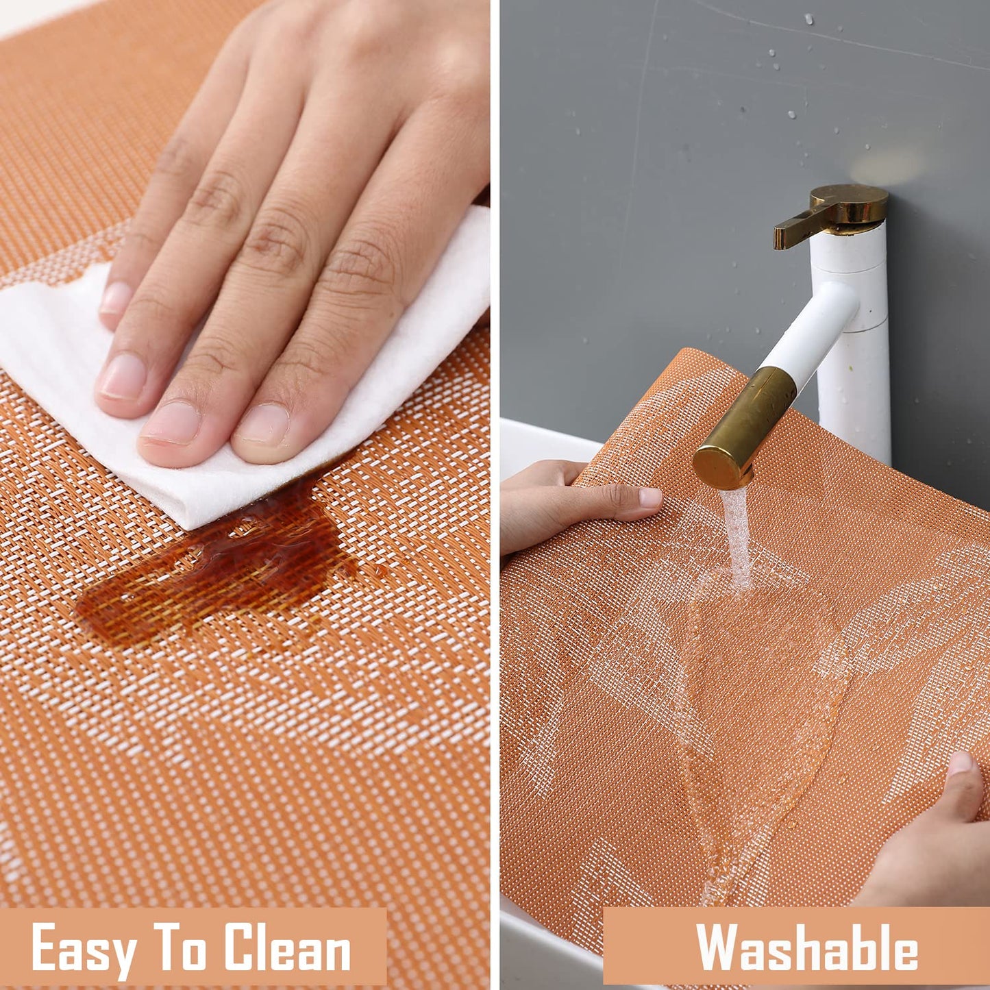 Orange Floral Design Table Runner 30x135 cm | Dining, Centre & Side Table Mat