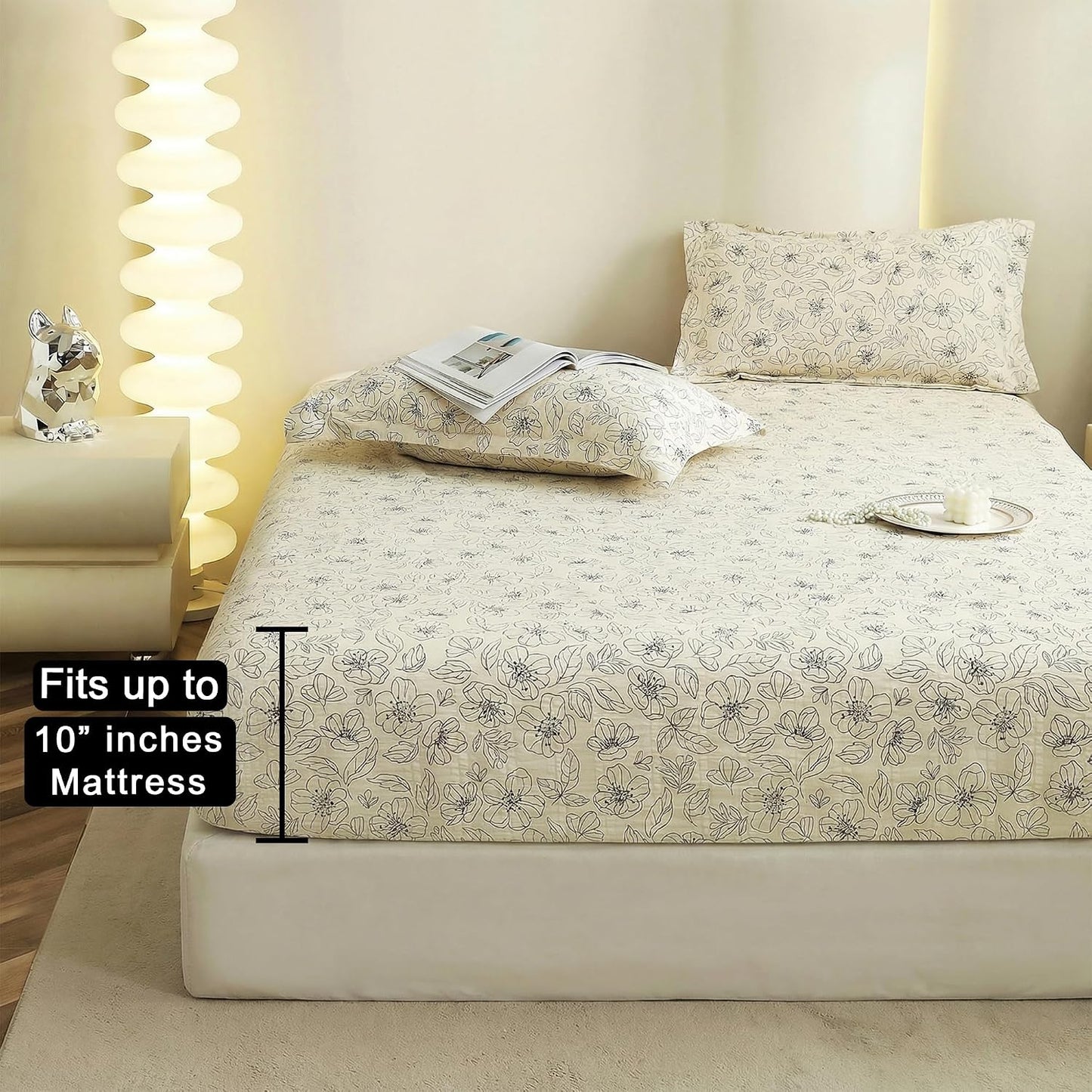 Bedsheet | Cloud Cotton Full Fitted | King, 72x78 Inch, 3-Piece, 2 Colours