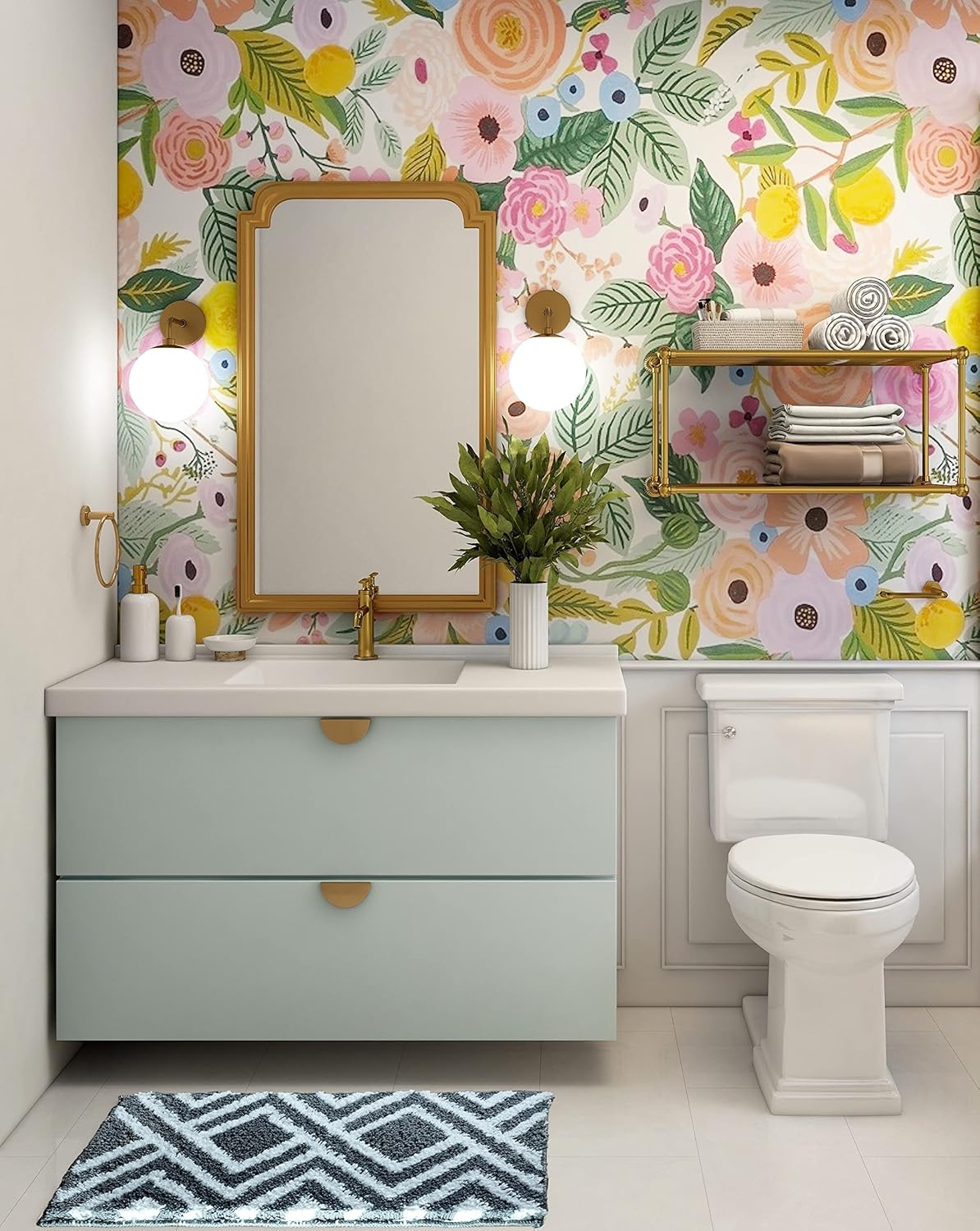 Super Soft Microfibre 2000 GSM Bath Mat 40x60 cm Pack of 1 | Absorbent Anti Skid Door Floor Mat Home Bathroom Kitchen