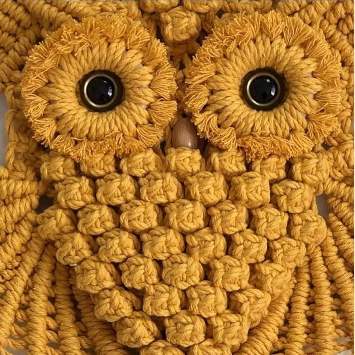 Macramé Owl Wall Decor – Natural Handwoven Cotton