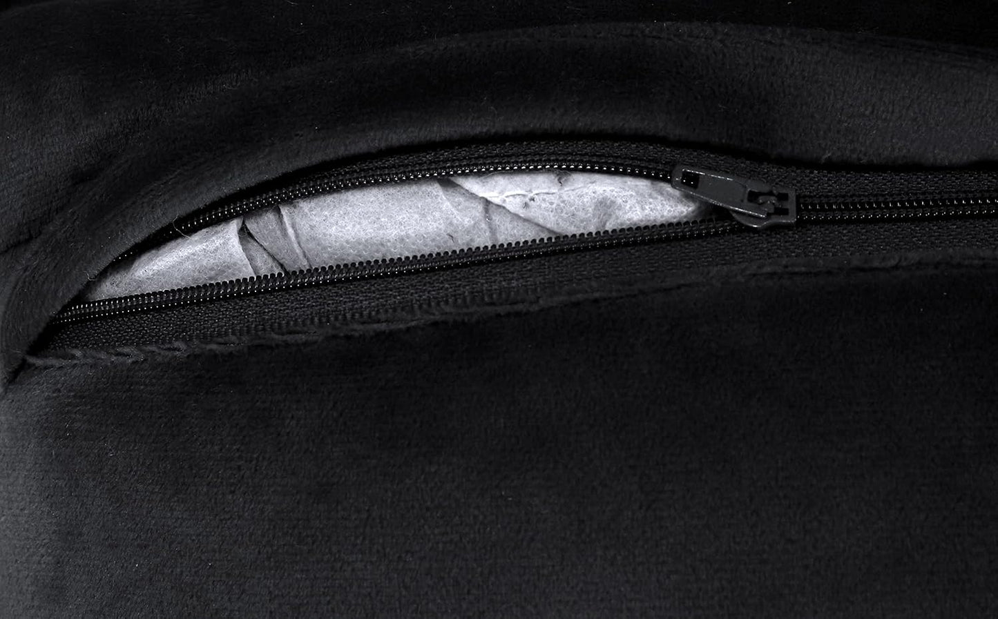 Umi Black Velvet Tassel Fringe Throw Pillow Covers 12x12 Inch (2 Pc) | Decorative Cushion for Sofa, Home Décor