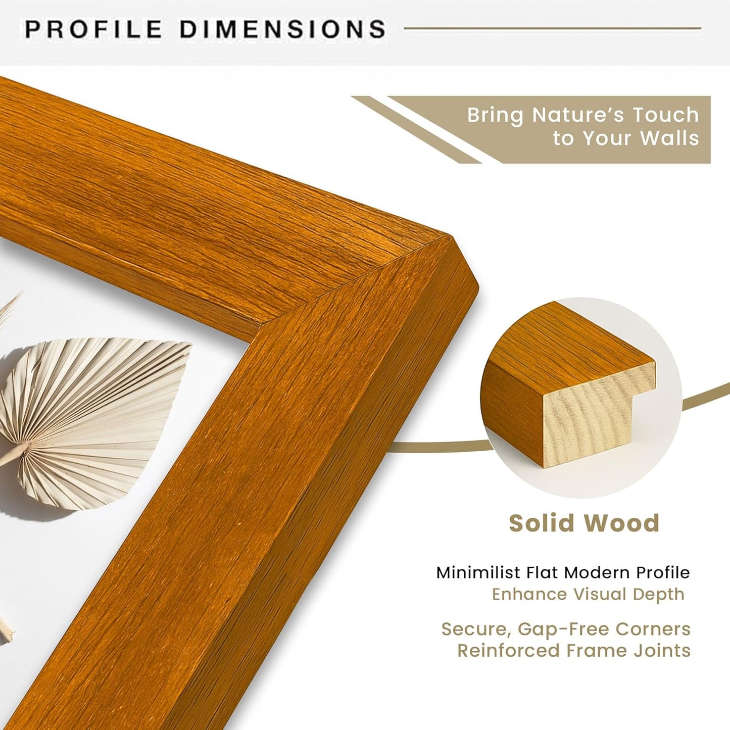 Photo Frame – Honey Maple Woodgrain – Moisture Resistant Base