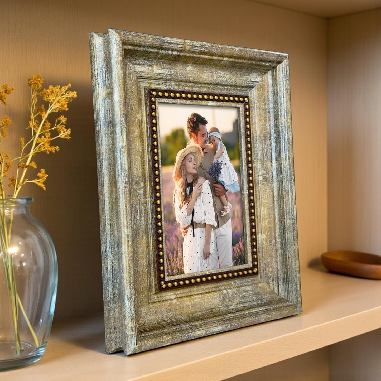 Elegant Table Rectangular Photo Frame – Wood & Plexiglass – 4x6 Inch