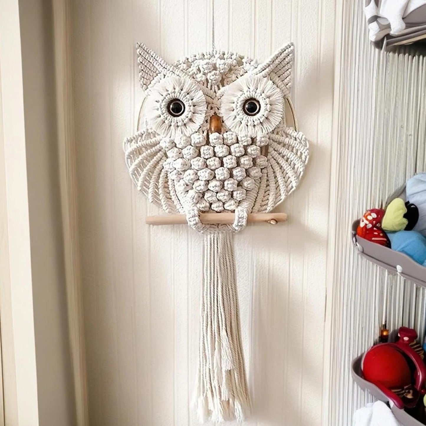 Artisan Macramé Owl Wall Hanging – Handcrafted Textile Decor