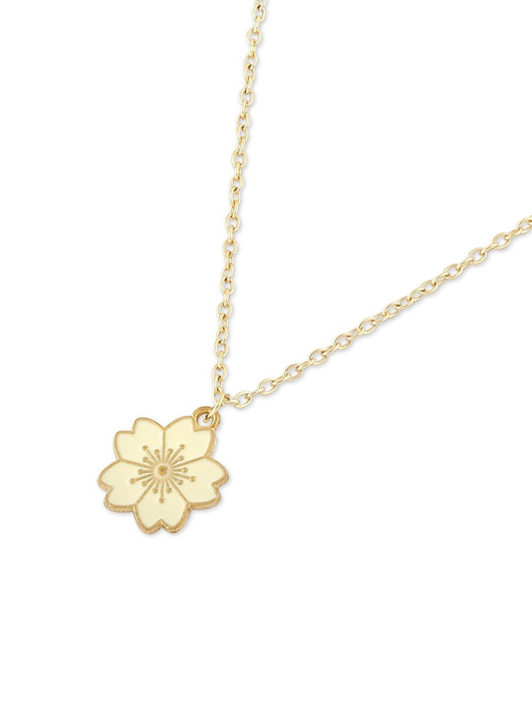 Gold-Plated Enamelled Chain – Fashion Necklace – Enamelled Alloy – 23cm Length