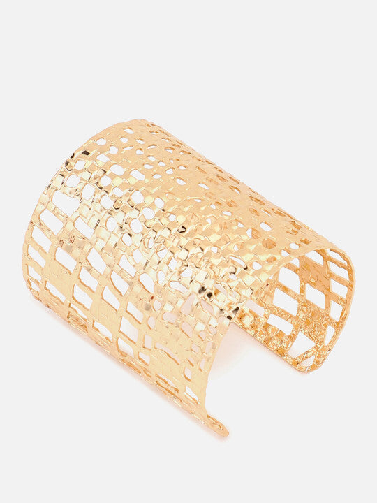 Handcrafted Wraparound Bracelet – Gold-Plated Alloy