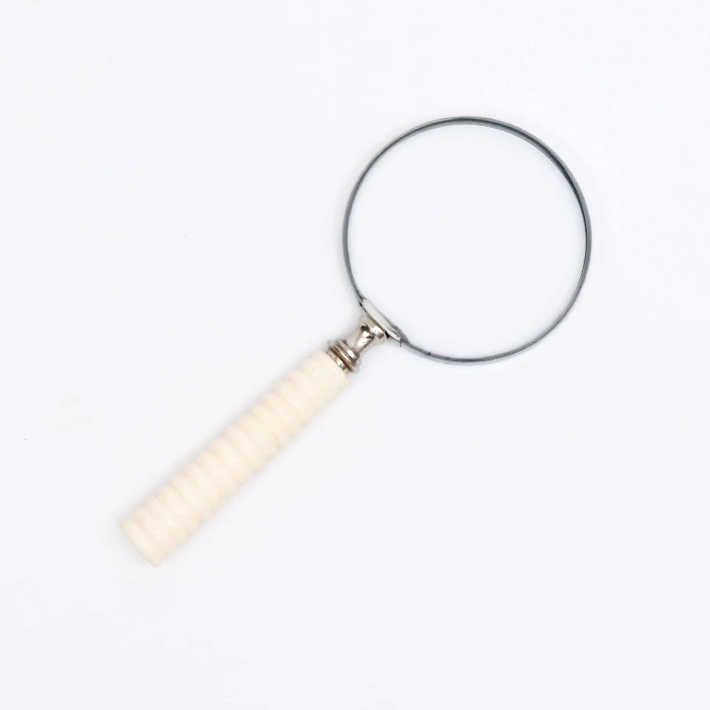 Luxury Steel Frame Magnifying Glass with Cream Handle