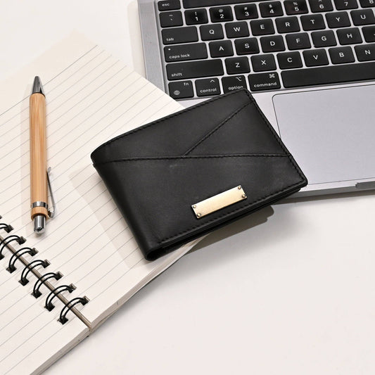 Leather Wallet Premium Black Full-Grain Men’s Slim Wallet