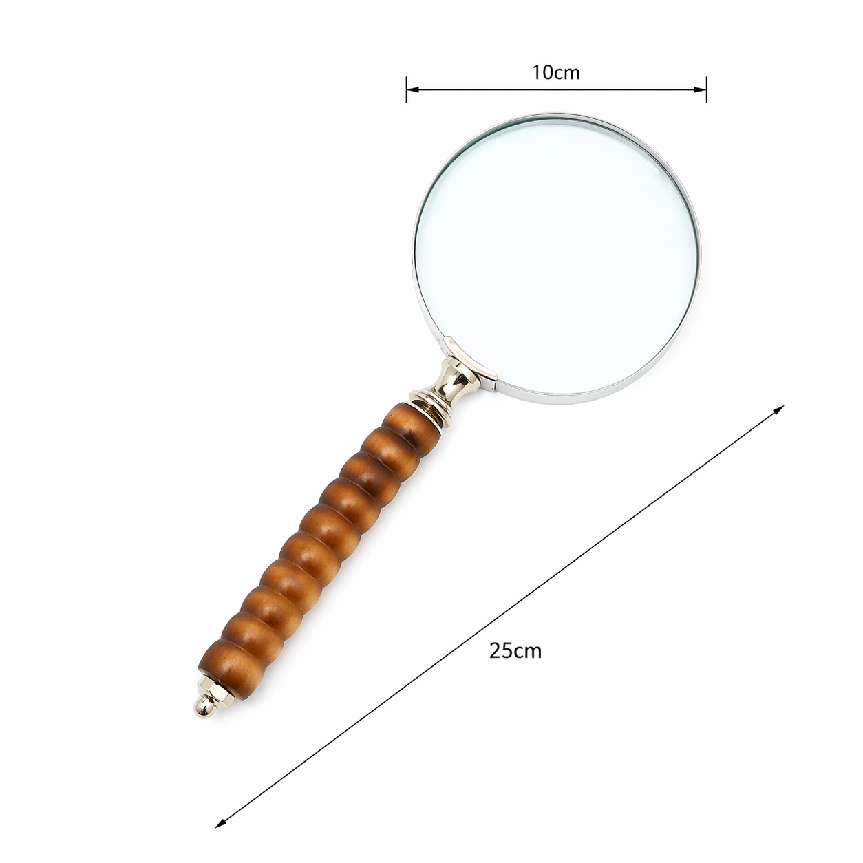 Brown Resin Handle Magnifying Glass – Steel Frame