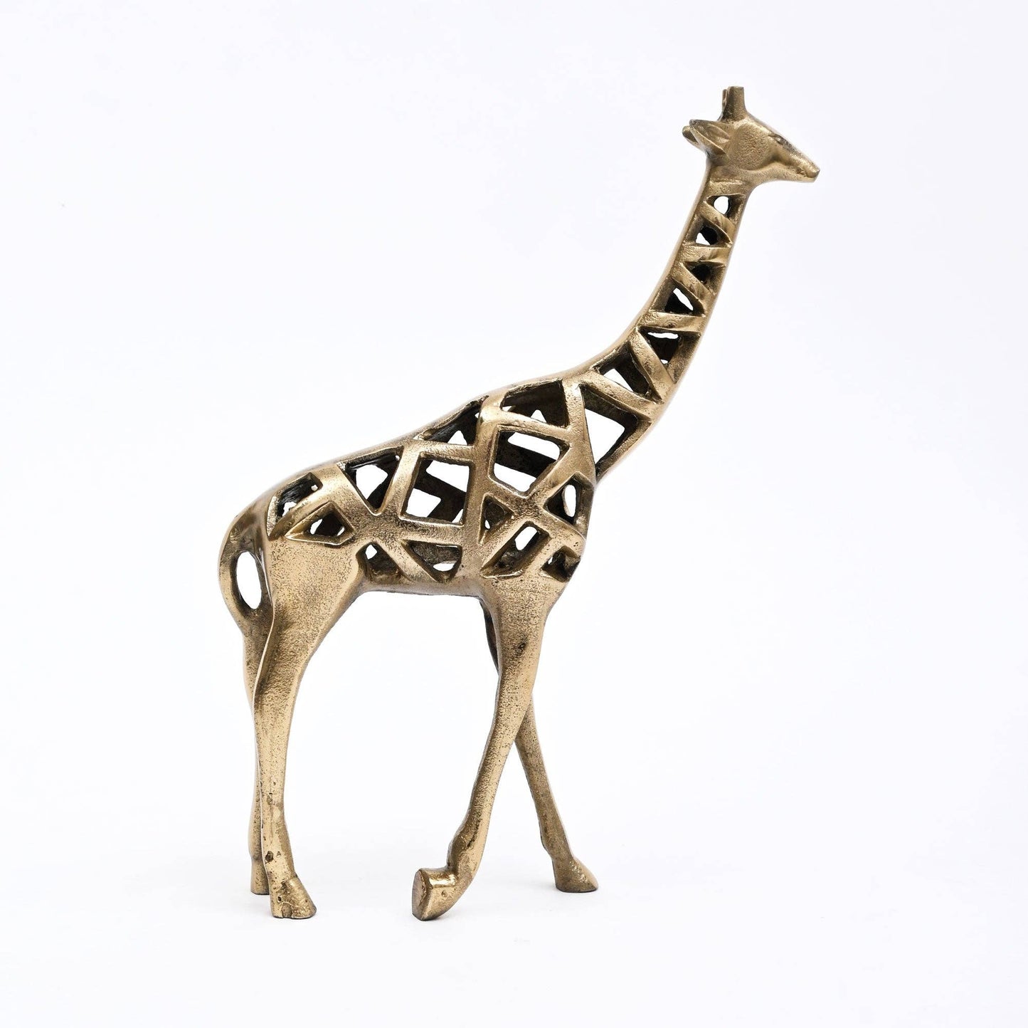 Decorative Gold Giraffe Statue – Modern Home Art