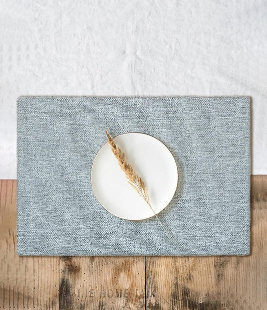 Stylish Heat-Resistant Jute & Polyester Table Placemats | 12x18" (Set of 4) | Dining, Bedside, Shelf Decor