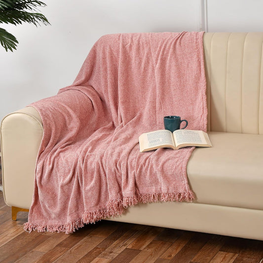 Soft Chenille Throw Blanket – Home Textile – Polyester Waffle Weave – 130x180cm
