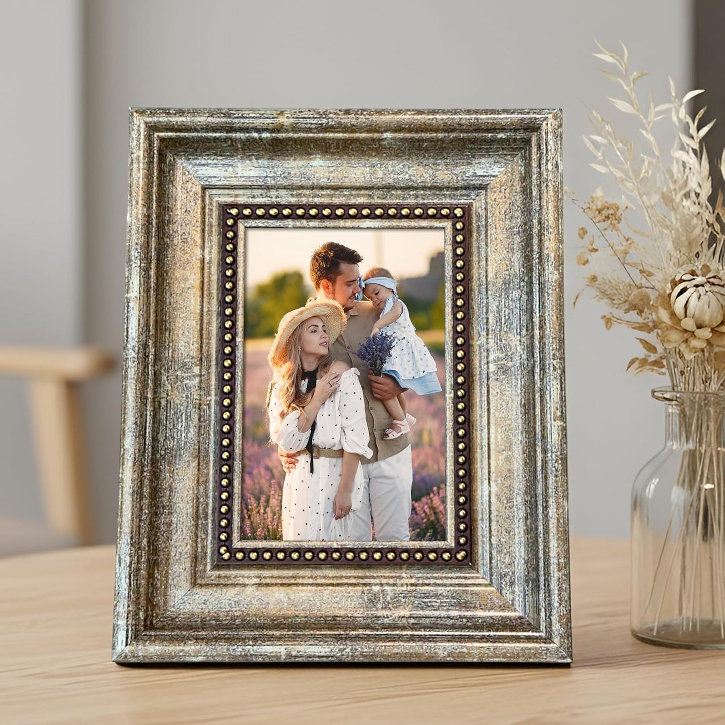 Elegant Table Rectangular Photo Frame – Wood & Plexiglass – 4x6 Inch