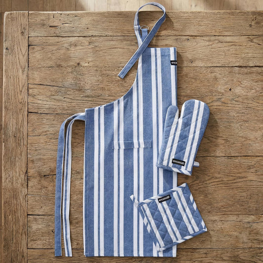 Kitchen Apron Set – Cooking Combo – 100% Cotton Heat Resistant – 3 Pcs Set