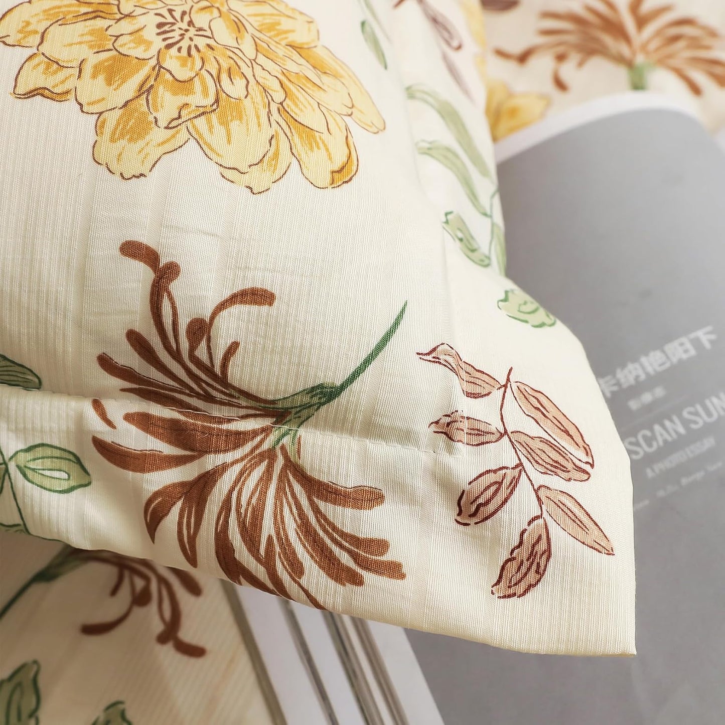 King Size Bedsheet - Cloud Cotton 300 TC - Floral Design Set