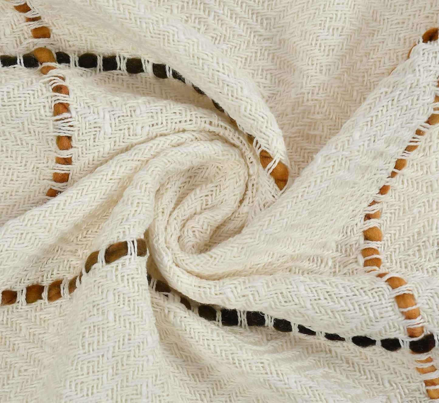 Woven Decor Throw – Handcrafted Cotton Blanket – Retail Furnishings – 130x160 cm