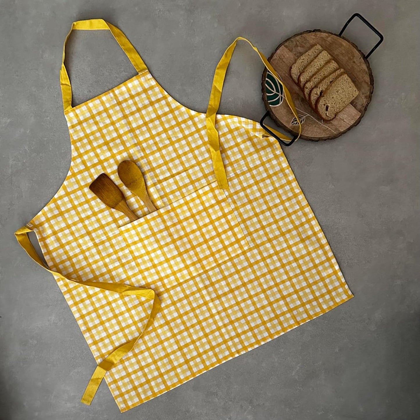 Tablier de cuisine – Tablier culinaire – 100 % coton – Norme européenne – Coupe indienne