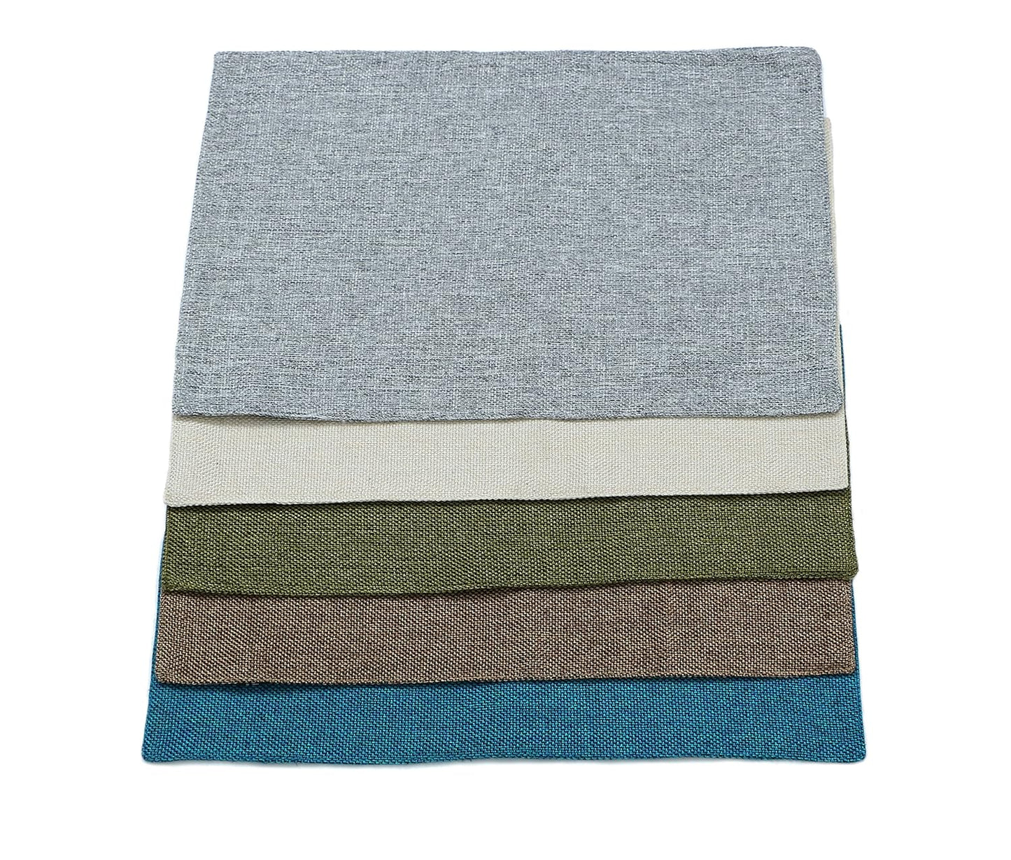 Stylish Heat-Resistant Jute & Polyester Table Placemats | 12x18" (Set of 4) | Dining, Bedside, Shelf Decor