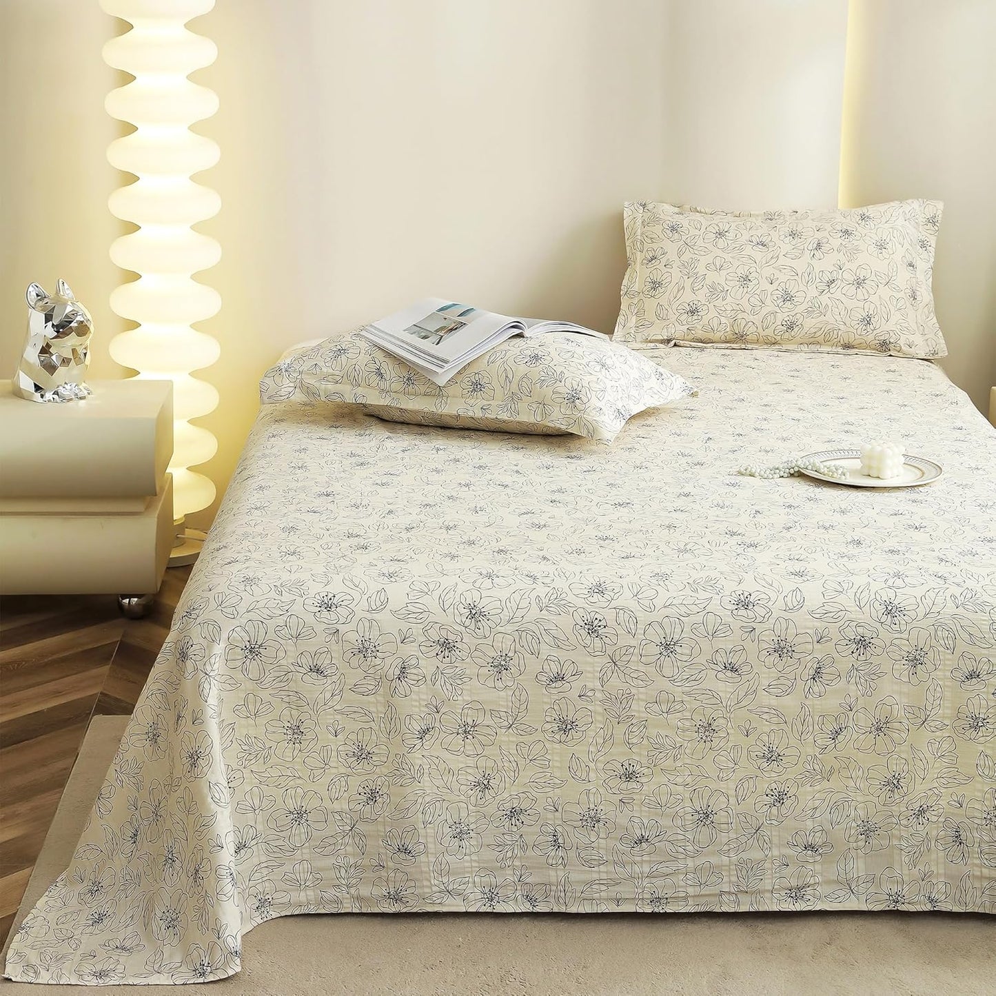 King Size Bedsheet - Cloud Cotton 300 TC - Fade-Resistant Set