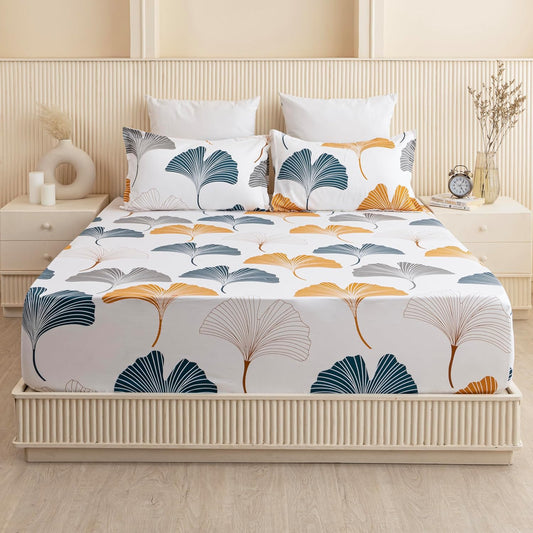 Bedsheet | Cotton Fitted Azo-Free | King Size, Set of 3