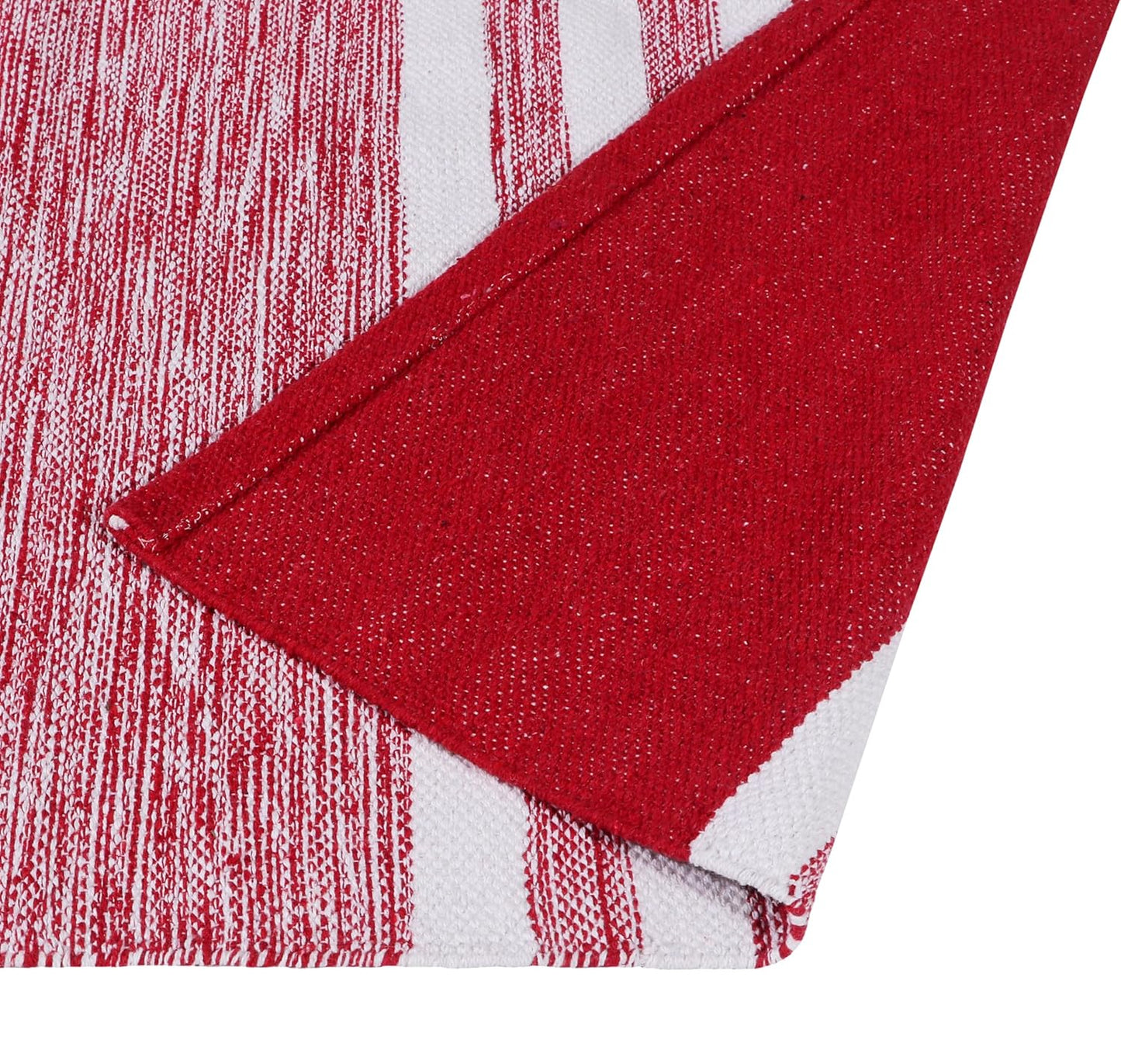 Hand Woven 100% Natural Cotton Designer Rug, Runner 2x5 ft (60x152 cm) | Bedroom, Living Room, Washable Floor Carpet